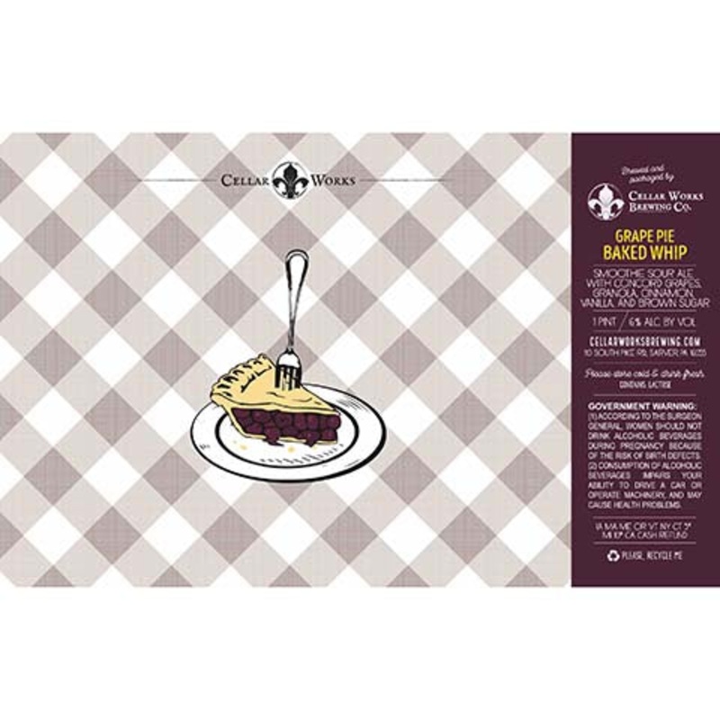 Cellar Works Grape Pie Baked Whip Smoothie Sour Ale 16OZ SINGLE CAN