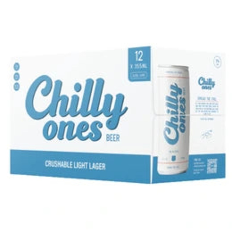 CHILLY ONES CRUSHABLE LIGHT LAGER BEER 355ML 12PK CAN @ Kelowna [1054893] 4260 ml