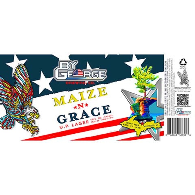 By George Maize N Grace U.P. Lager 16OZ SINGLE CAN