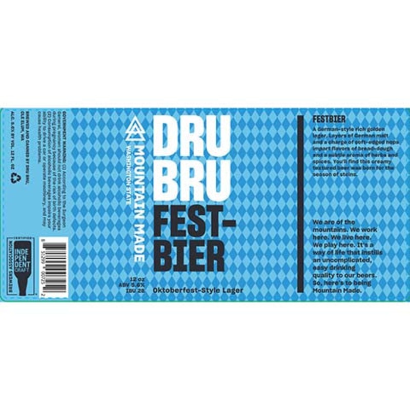 Dru Bru Festbier Oktoberfest Lager 12OZ SINGLE CAN