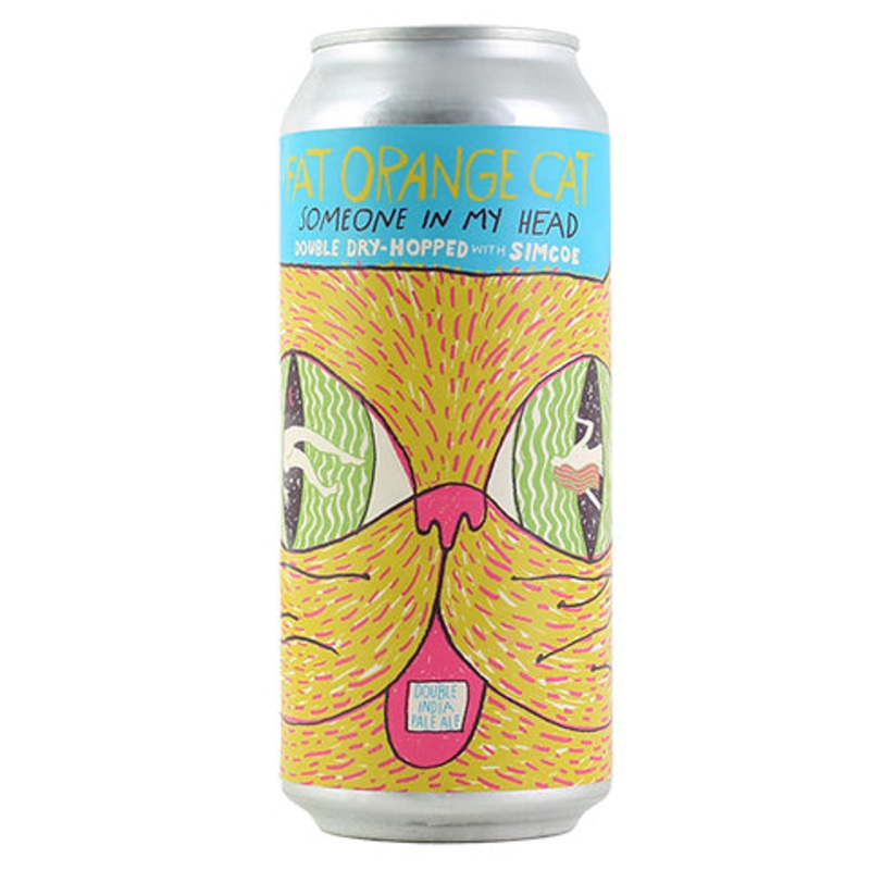 Fat Orange Cat Someone In My Head DDH with Simcoe DIPA 16OZ SINGLE CAN