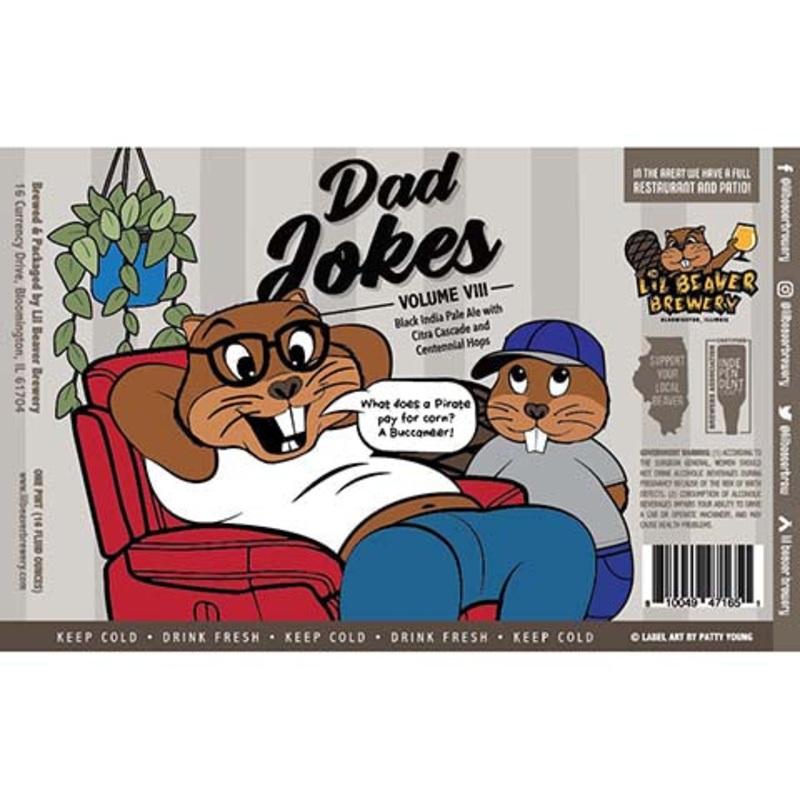 Lil Beaver Dad Jokes Volume VIII Black IPA 16OZ SINGLE CAN