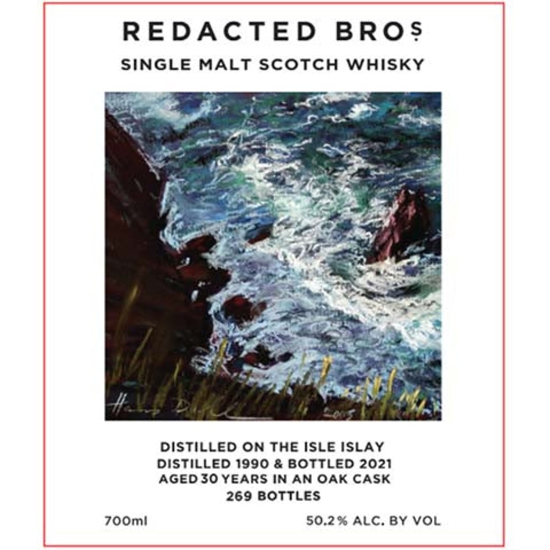 Redacted Bros Distilled on the Isle Islay Single Malt Scotch Whisky (30 Years) 700ML BTL