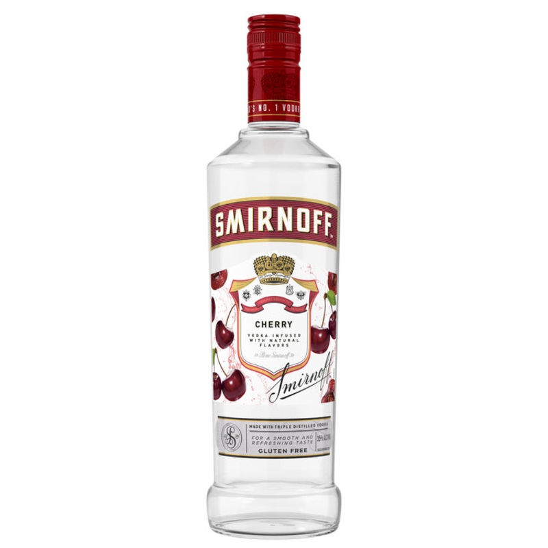 SMIRNOFF CHERRY FLAVORED VODKA 70 750ML 750ML