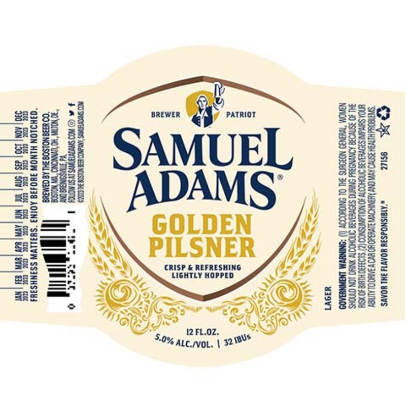 Samuel Adams Golden Pilsner 12OZ SINGLE BTL