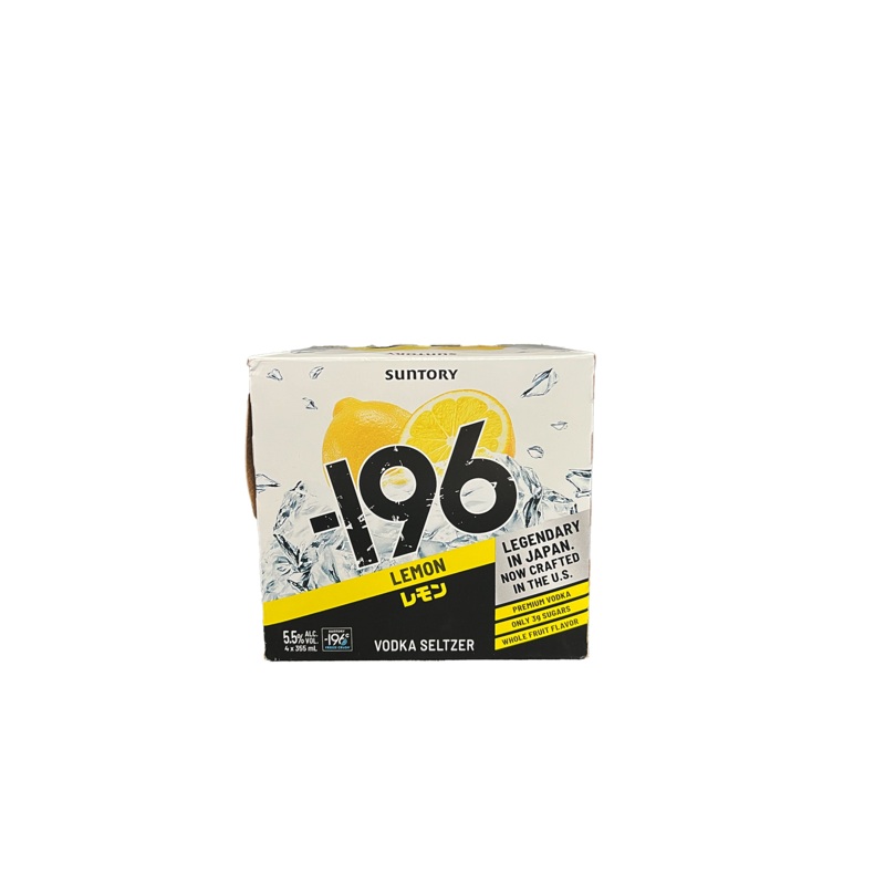 -196 Lemon Vodka Seltzer 4 Pack