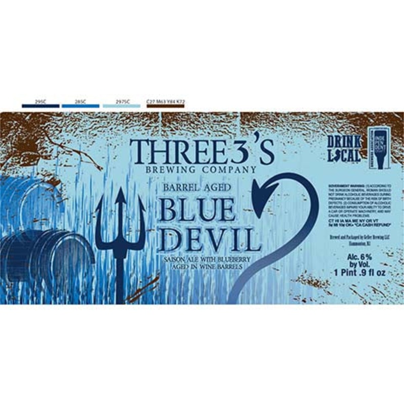 Three 3's Barrel Aged Blue Devil Saison Ale 500ML BTL