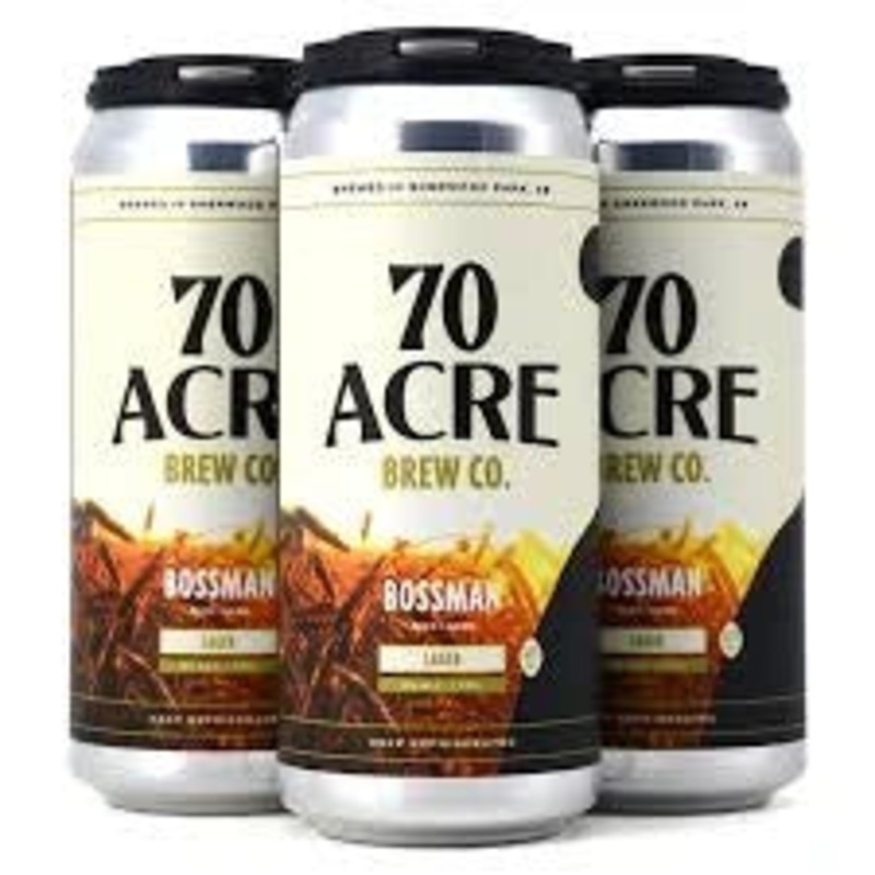 70 ACRE BOSSMAN LAGER 473ML 4PK CAN @ Emerald Hills [1041182] 1892 ml