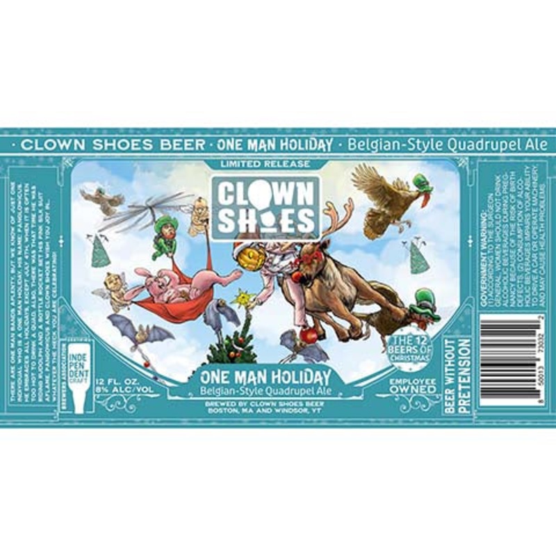 Clown Shoes One Man Holiday Belgian Quadrupel Ale 12OZ SINGLE BTL