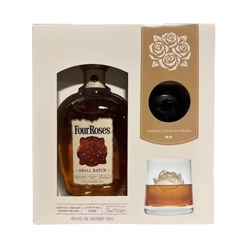 Four Roses Small Batch Bourbon Whiskey Ice Mold Gift Set