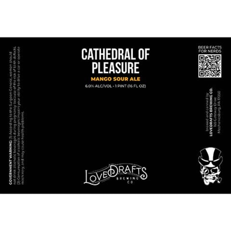Lovedrafts Cathedral Of Pleasure Sour Ale 16OZ SINGLE CAN