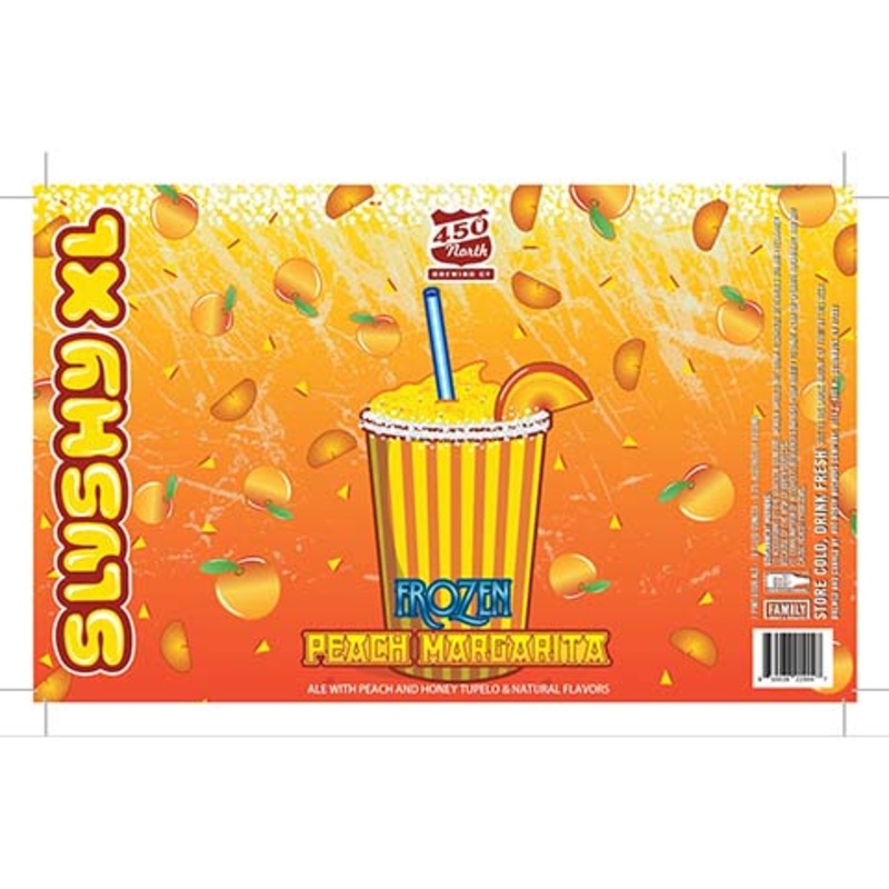 450 North Slushy XL Frozen Peach Margarita Sour 16OZ SINGLE CAN