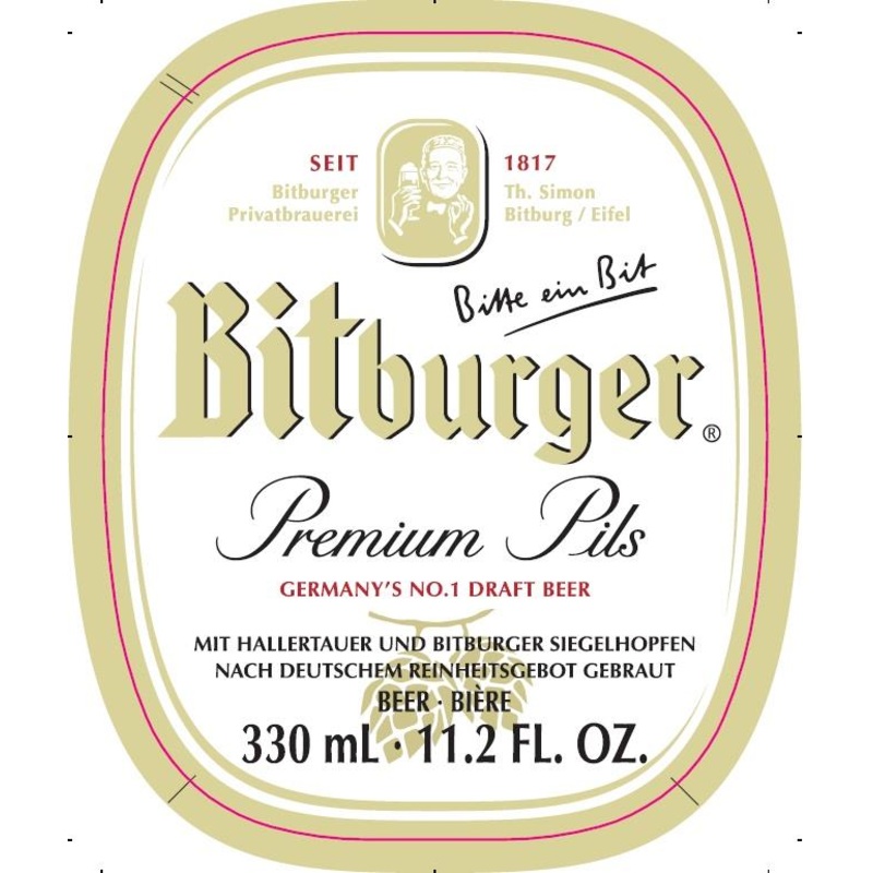 BITBURGER PREMIUM PILS CANS 6/4PK 500ml 16.9 oz (24)