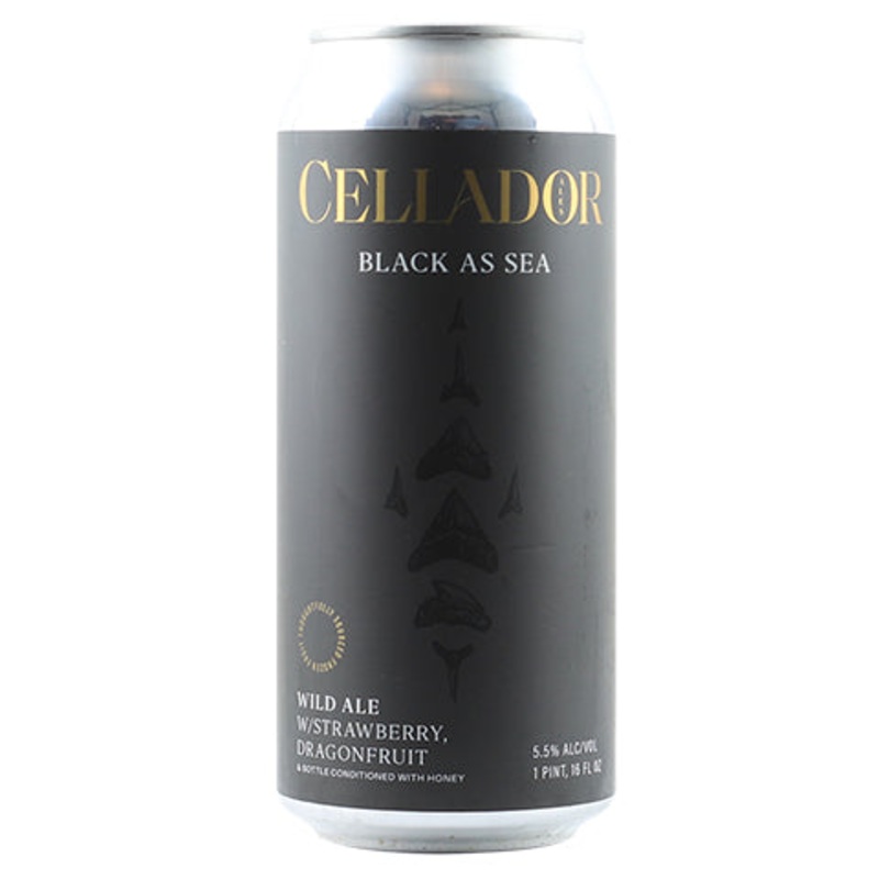 Cellador Black As Sea Sour with Strawberry Dragonfruit 16OZ SINGLE CAN