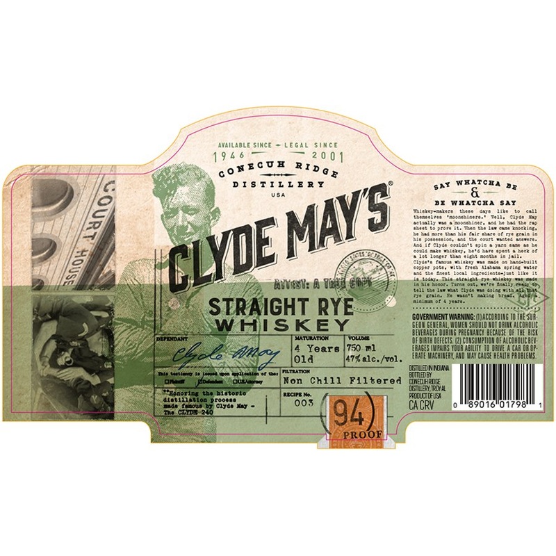 Clyde Mays Straight Rye Whiskey