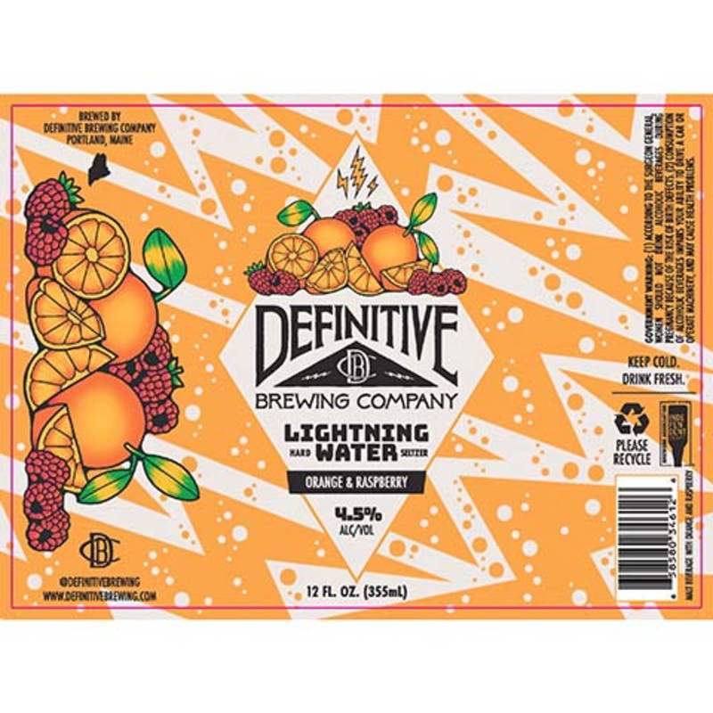 Definitive Lightning Water (Orange & Raspberry) Hard Seltzer 12OZ SINGLE CAN