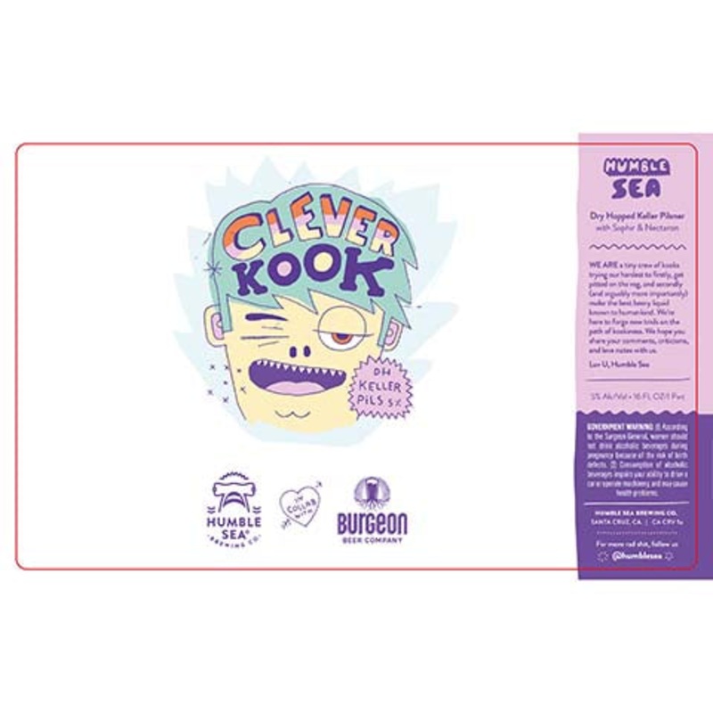 Humble Sea Clever Kook DH Keller Pils 16OZ SINGLE CAN