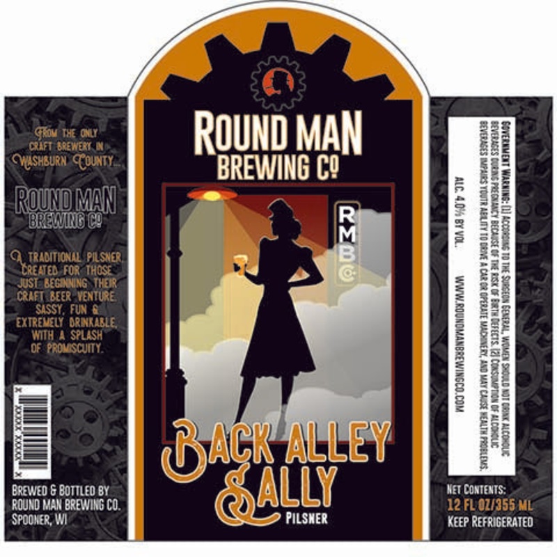 Round Man Back Alley Sally Pilsner 12OZ SINGLE BTL