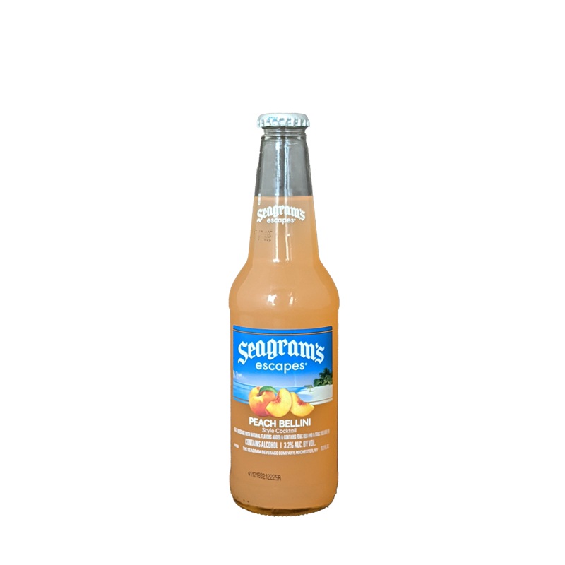 Seagrams Escapes Peach Bellini 4 Pack Bottles