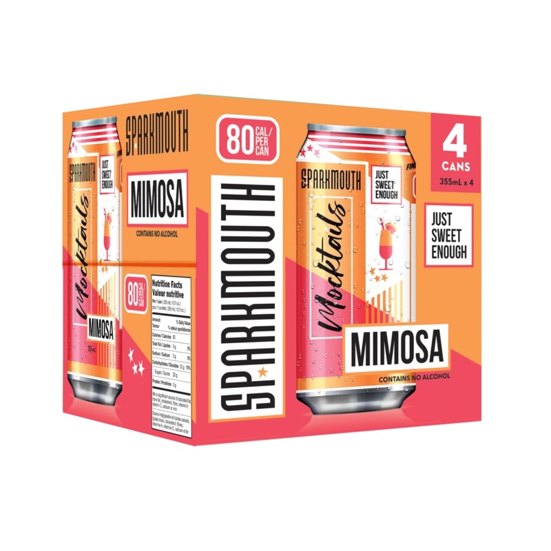 SPARKMOUTH MOCKTAILS MIMOSA 355ML 4PK CAN @ Kelowna [1033281] 1420 ml