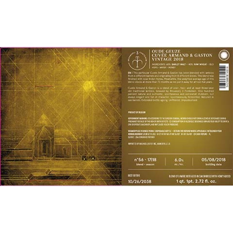 3 Fonteinen Cuvee Armand & Gaston Vintage 2018 554ML BTL