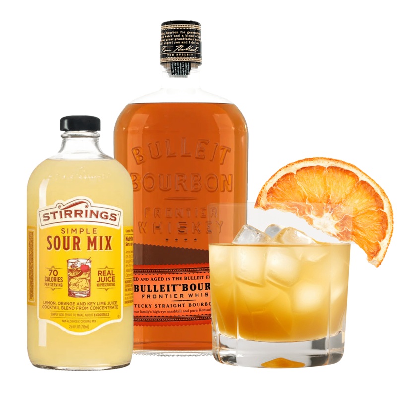 Bulleit Whiskey Sour Gift Basket Cheers