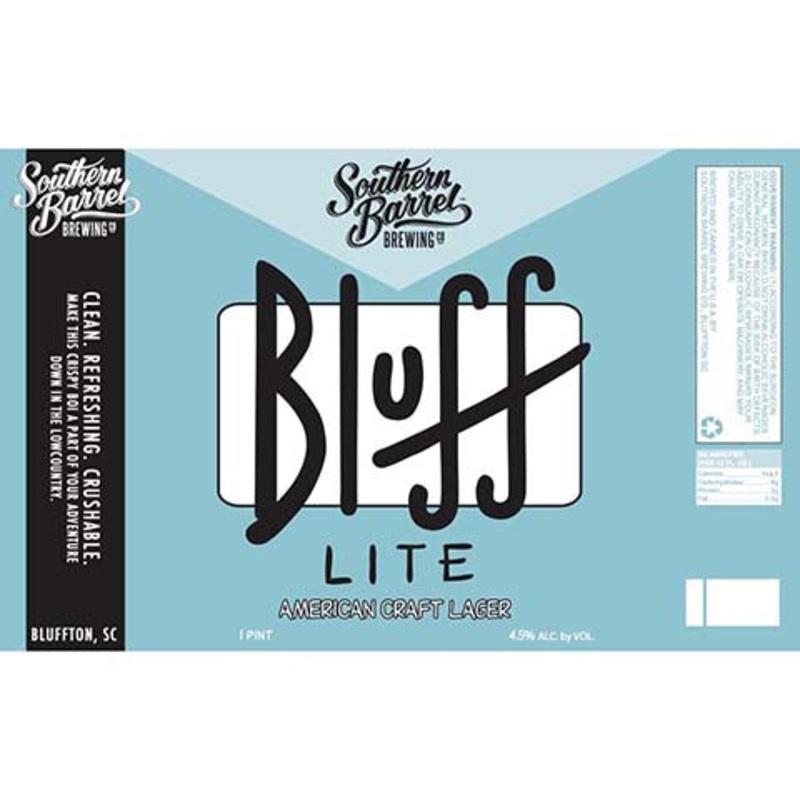 Southern Barrel Bluff Lite American Craft Lager 16OZ SINGLE CAN