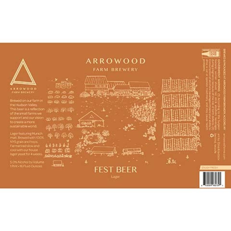 Arrowood Fest Beer Lager 16OZ SINGLE CAN