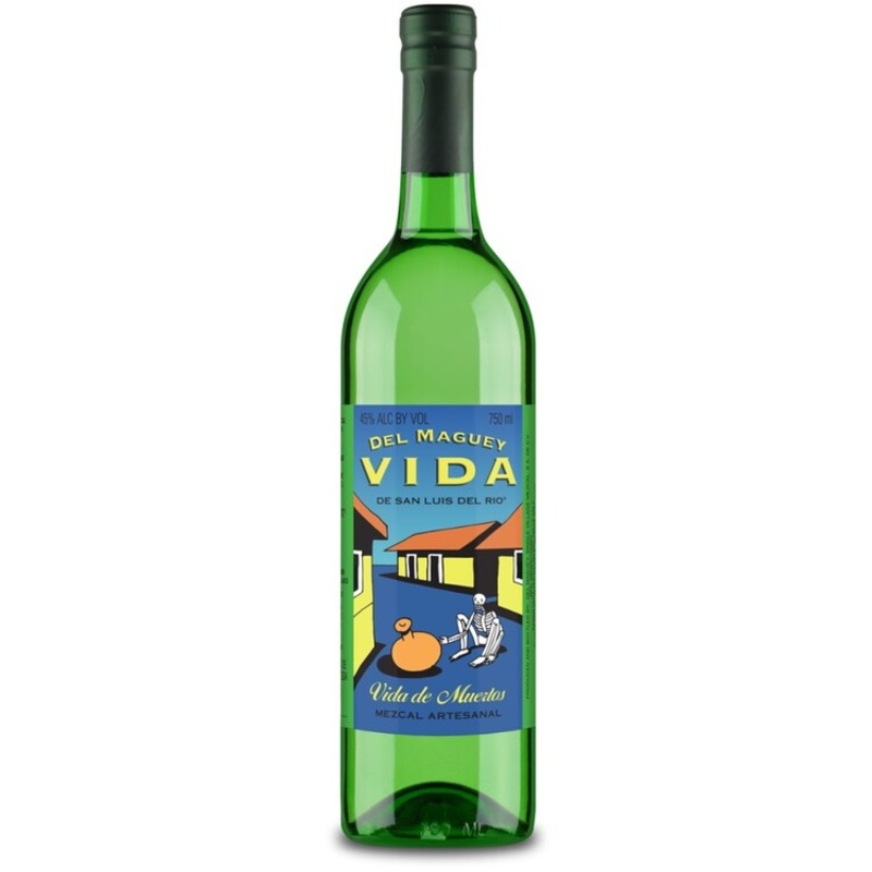 DEL MAGUEY MEZCAL VIDA DE MUERTOS 90 W/ 4 COPITAS 750ML 750ML
