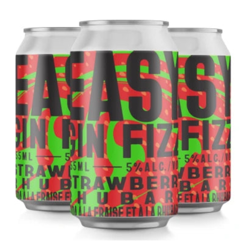 EASY GIN FIZZ STRAWBERRY RHUBARB 355ML 4PK CAN @ St. Albert [1056671] 1420 ml