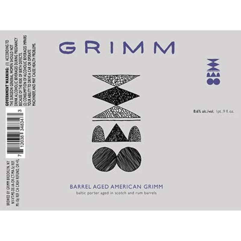 Grimm Barrel Aged American Grimm Baltic Porter 16OZ SINGLE CAN