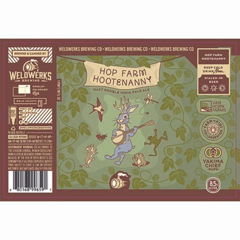 Weldwerks Hop Farm Hootenanny Hazy DIPA 16OZ SINGLE CAN
