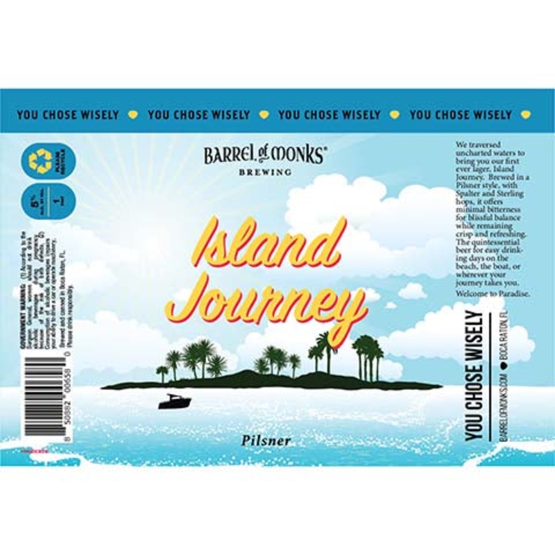 Barrel of Monks Island Journey Pilsner 16OZ SINGLE CAN