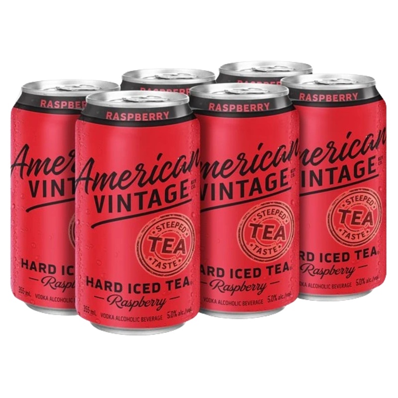 AMERICAN VINTAGE RASPBERRY ICED TEA 355ML 6PK CAN @ Airdrie [1002678] 2130 ml