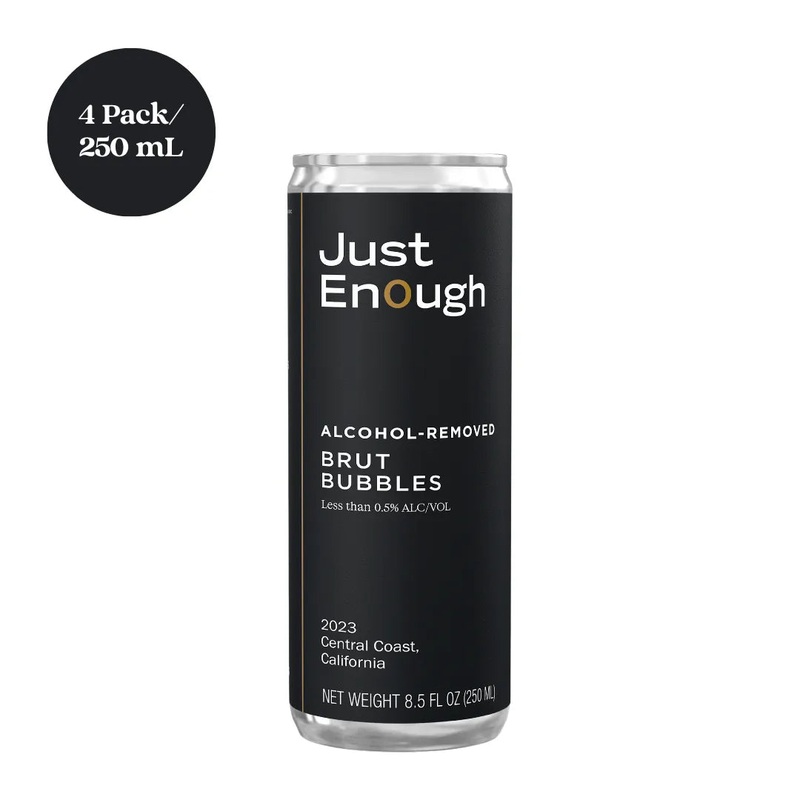 Just Enough Brut Bubbles Wine 2022 California 4pk 250mL Cans