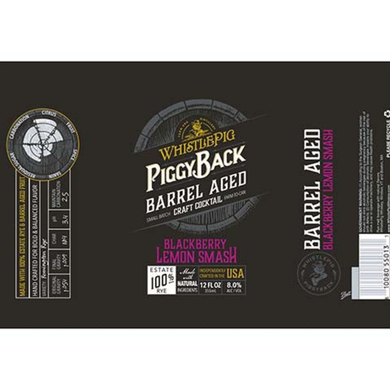 Whistlepig Piggyback Blackberry Lemon Smash 12OZ SINGLE CAN