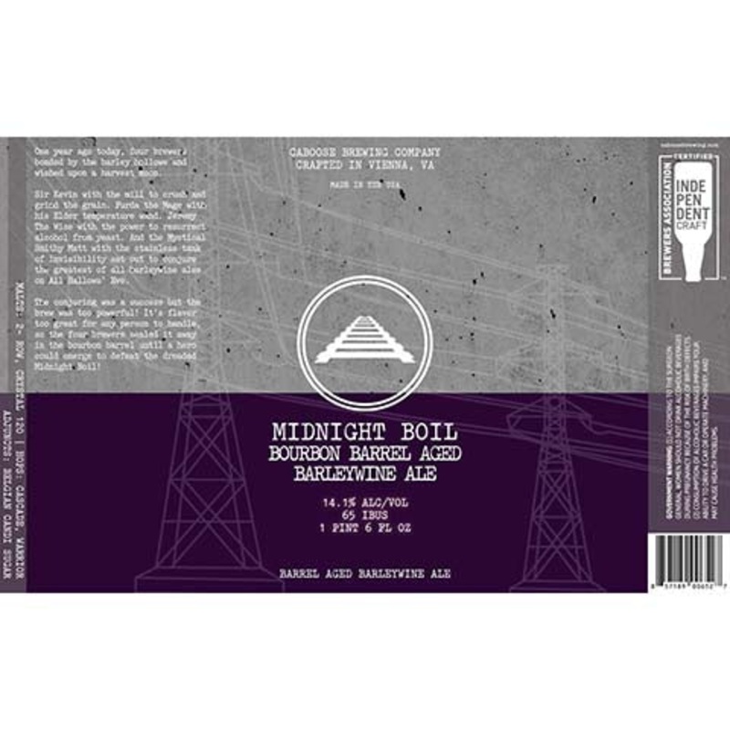 Caboose Midnight Boil Barleywine Ale 16OZ SINGLE CAN