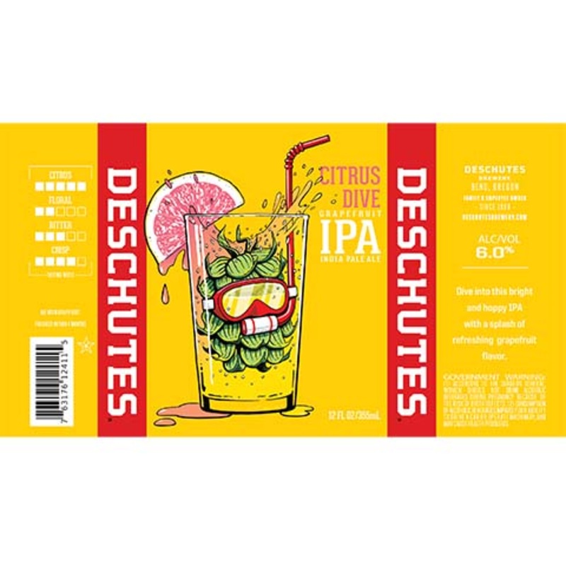 Deschutes Citrus Dive IPA 12OZ SINGLE CAN
