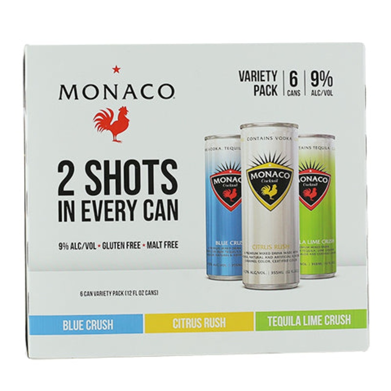 Monaco Vodka Variety Pack 6PK 12OZ CAN