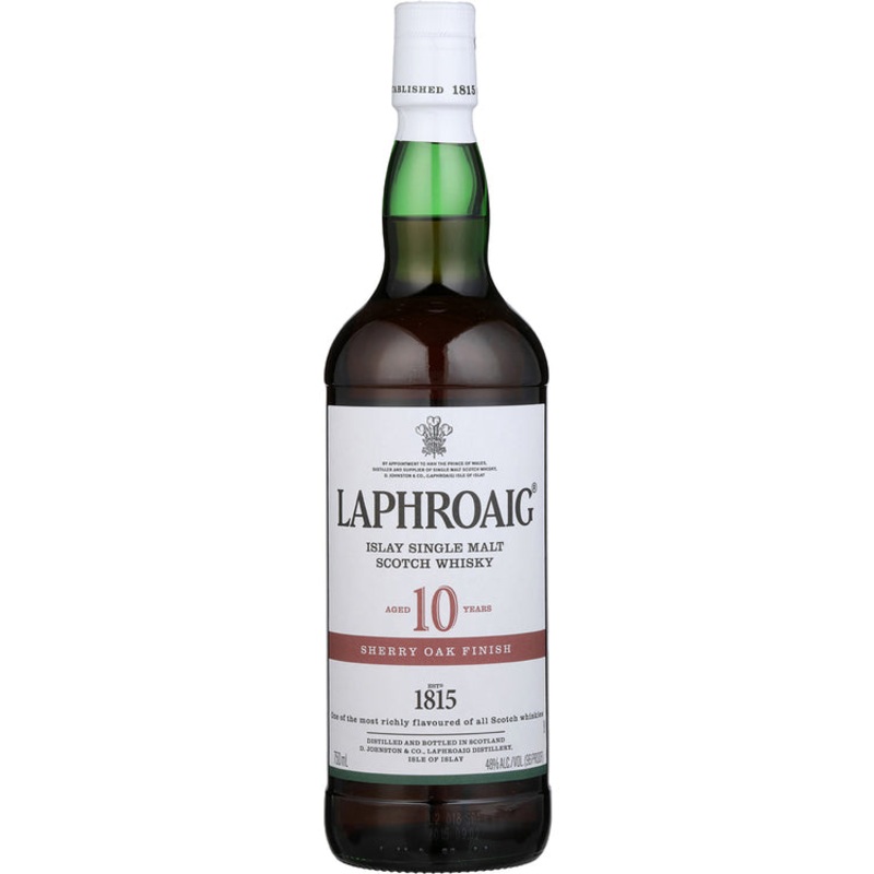 Laphroaig Single Malt Scotch Sherry Oak Finished 10 Yr 96 750ML 750ML