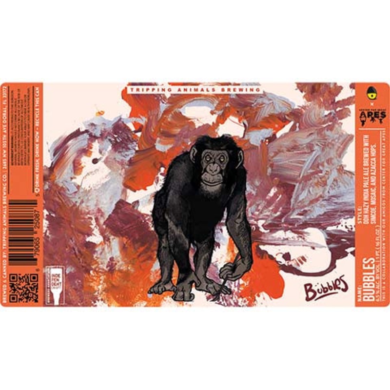 Tripping Animals Bubbles DDH Hazy IPA 16OZ SINGLE CAN