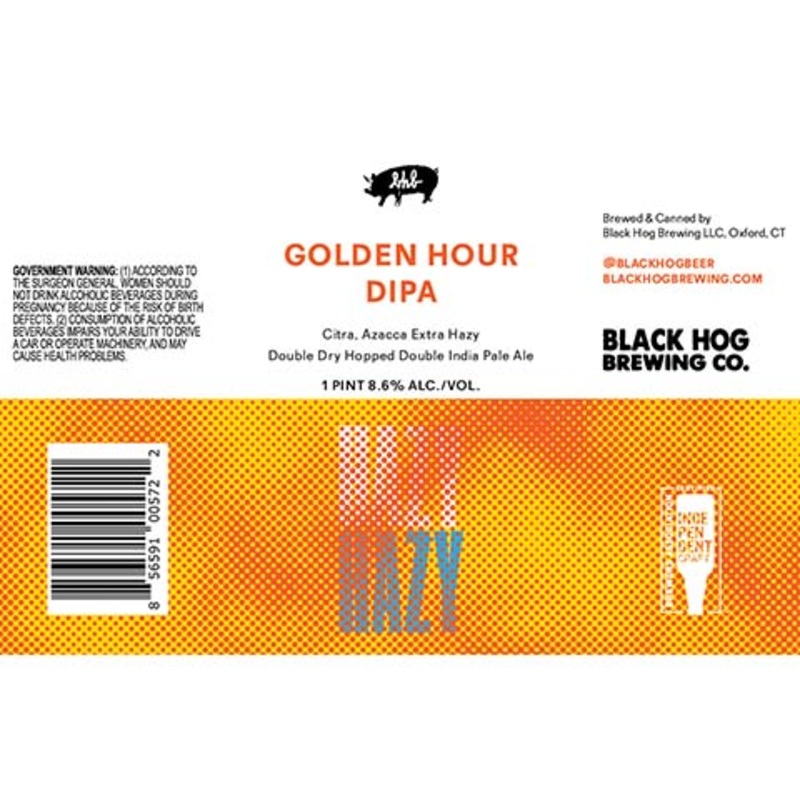 Black Hog Hazy Hazy Golden Hour DIPA 16OZ SINGLE CAN