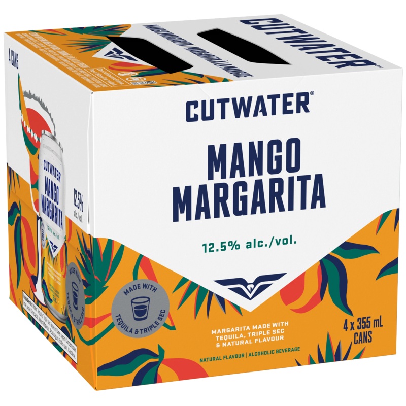 CUTWATER TEQUILA MANGO MARGARITA 355ML 4PK CAN @ St. Albert [1055772] 1420 ml