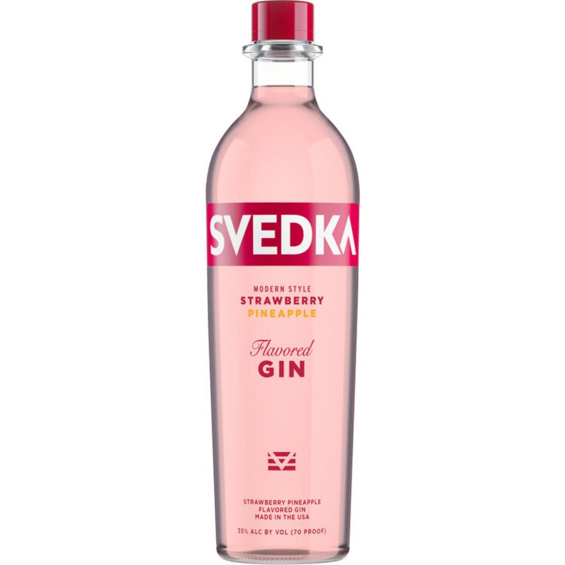 SVEDKA MODERN STYLE STRAWBERRY PINEAPPLE FLAVORED GIN 80 750ML 750ML