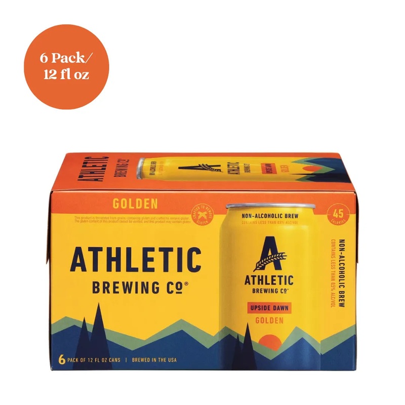 Athletic Brewing Upside Dawn Golden Non-Alcoholic Beer 6pk 12 fl oz Cans