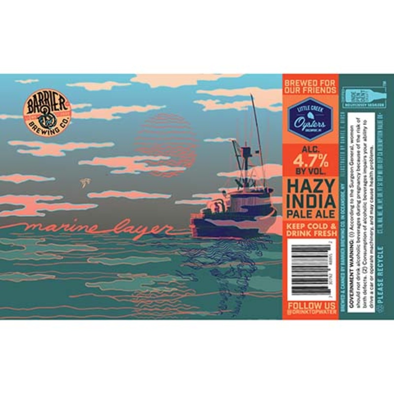 Barrier Marine Layer Hazy IPA 16OZ SINGLE CAN