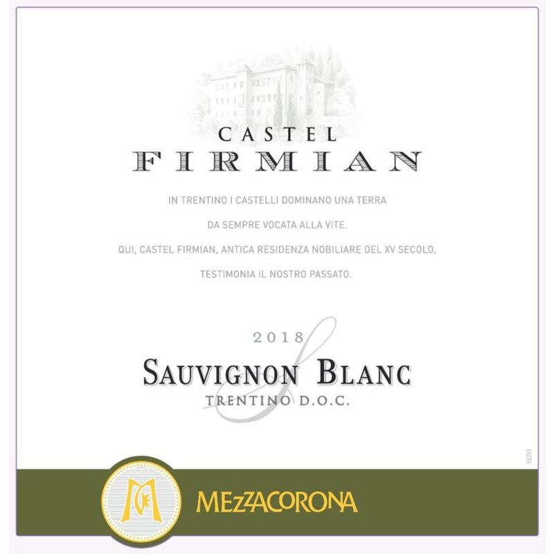Castel Firmian Sauvignon Blanc Trentino 750ML 750ML