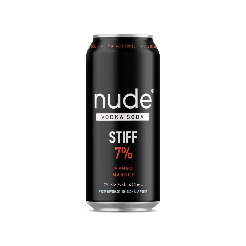 NUDE VODKA SODA STIFF 7% MANGO 473ML CAN @ Kelowna [1056374] 473 ml