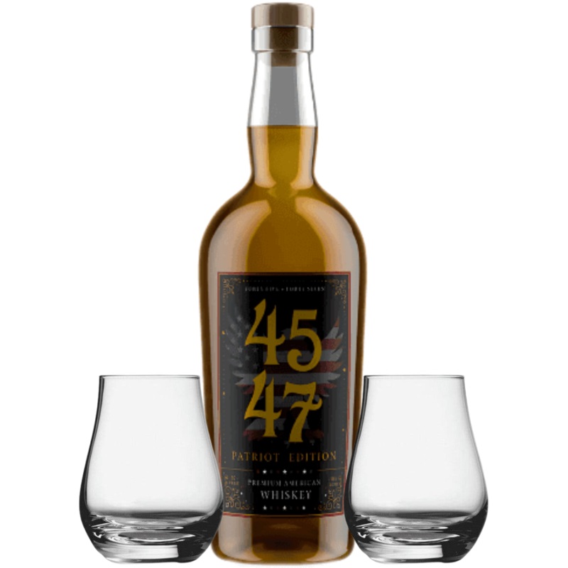 4547 American Whiskey  Patriot Edition 750mL with 2 Spey Dram Glasses