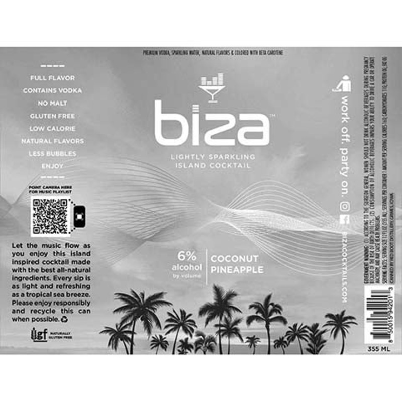 Biza Coconut Pineapple 355ML CAN